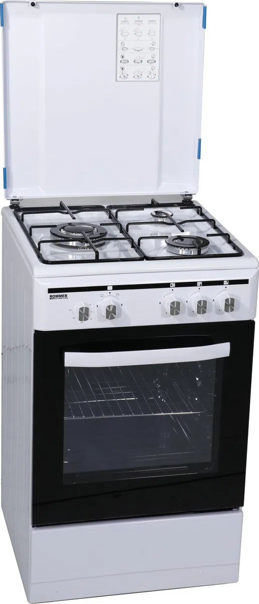 Cocina Rommer ECH 352 FG, 2 quemadores mas fuego triple corona, horno de 47 litros, gas butano
