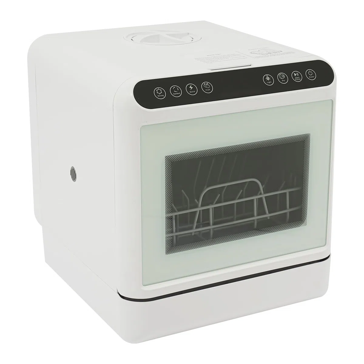 Lavavajillas compacto, lavavajillas mesa portátil, 4 modos de lavado, secado caliente, 72 horas, almacenamiento, para apartamento pequeño camping car estudio, gran depósito 6L, 41 x 46 x 46 cm