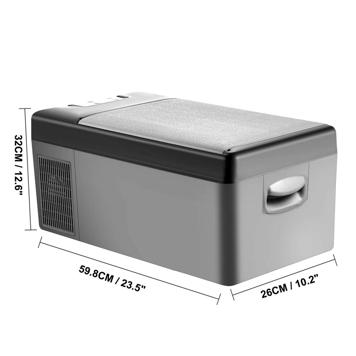 Nevera pequeña de 15L, congelador portátil for coche, Mini nevera 12V/24V, enfriador compresor for viajar, acampar, actividades al aire libre,Alta Estabilidad