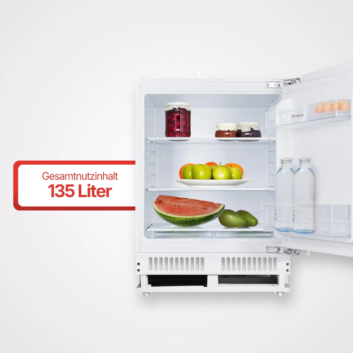 Amica Sistema de control electrónico de 820 mm para frigorífico. Iluminación LED de 81,8 x 59,6 x 55,5 cm. Nevera inferior