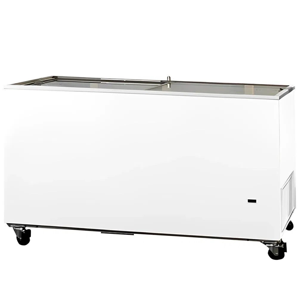 MBH – Congelador horizontal profesional con puerta de cristal 670 litros para hostelería. Arcón congelador industrial expositor puertas correderas - MADE IN EUROPE (2055 x 629 x 892 mm / 670 L)