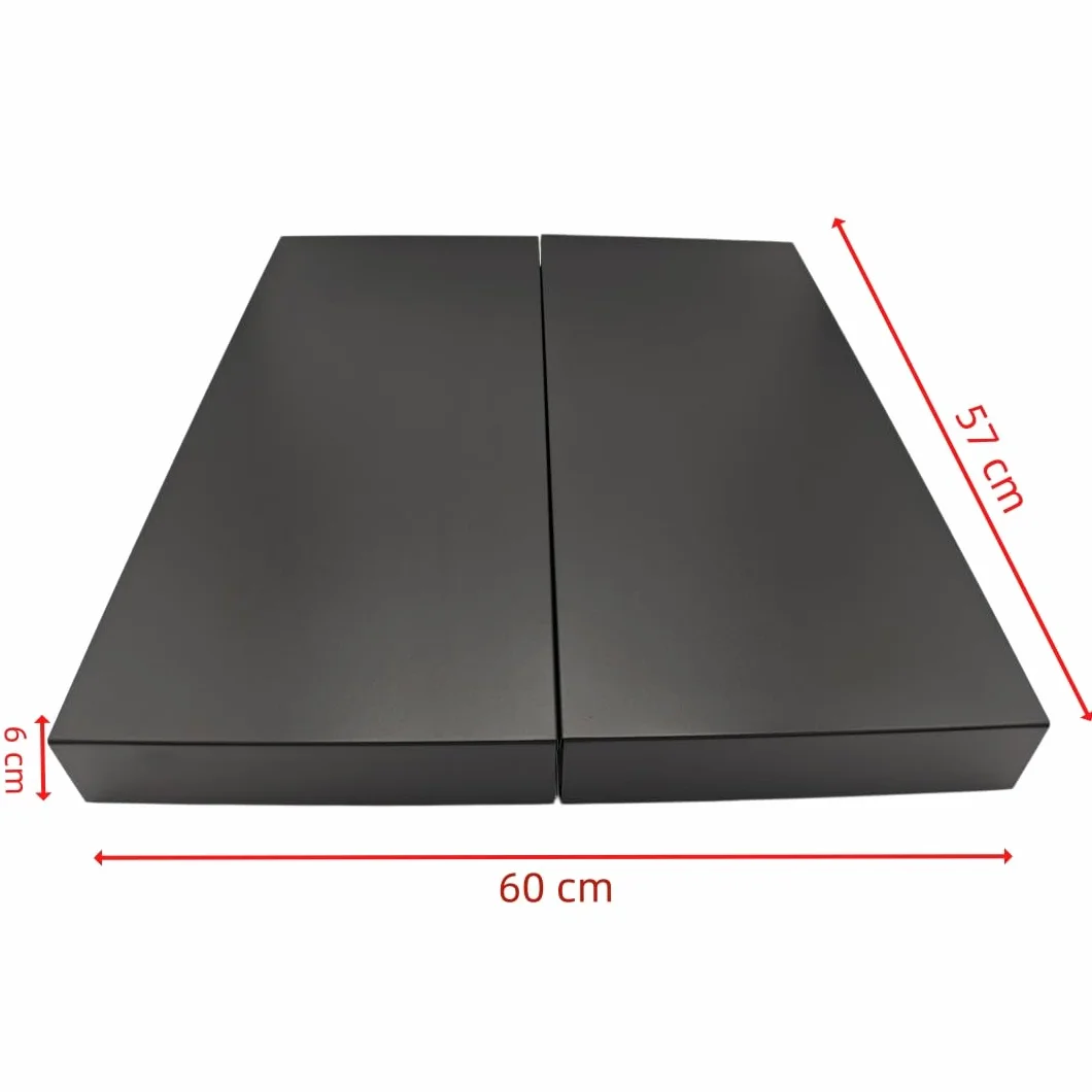Cubre Vitroceramica Universal en Acero Inoxidable Negro para Gas, Vitrocerámica, Induccion- Juego de 2 piezas Cubre Encimera gas, Protector de Encimera, 57x60x6 cm
