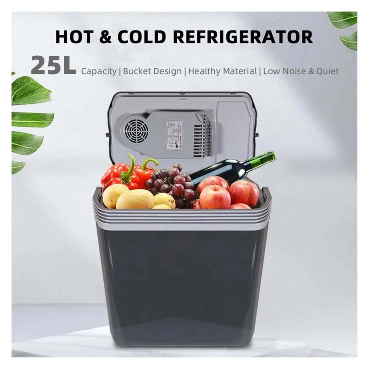 Mini refrigerador portátil de 25 l, Alta Capacidad, 12 V, 220 V, for Uso en Coche, Uso doméstico, Camping.(For Cars 12V)