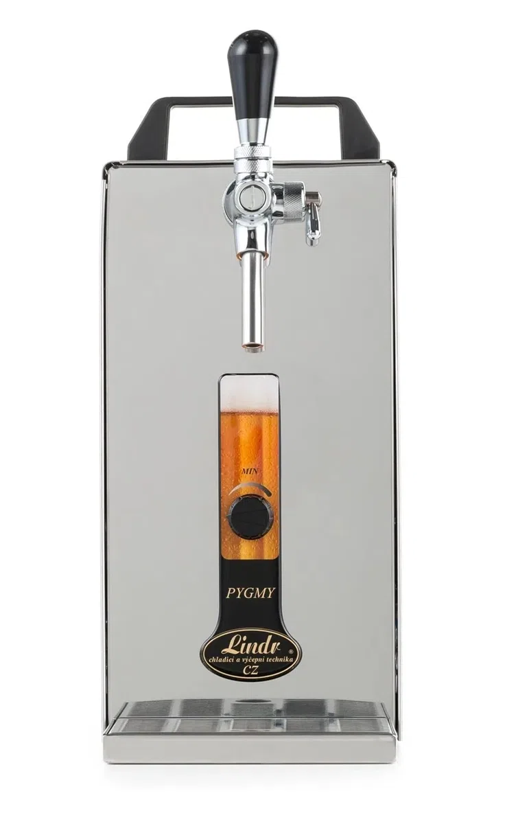 Dispensador de Cerveza, Grifo de Cerveza - PYGMY 20/K, con Bomba de Membrana, Unidad de refrigeración en seco de 1 línea, de Acero Inoxidable, 25 litros/h, Green Line