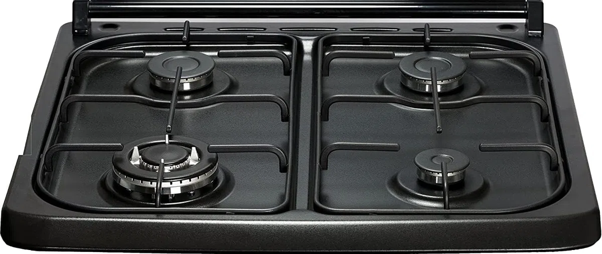 SOLTHERMIC COMBO PACK NEGRO RUSTICO COCINA F5S40G2RB 50 cm 4 fuegos + CAMPANA H60PR