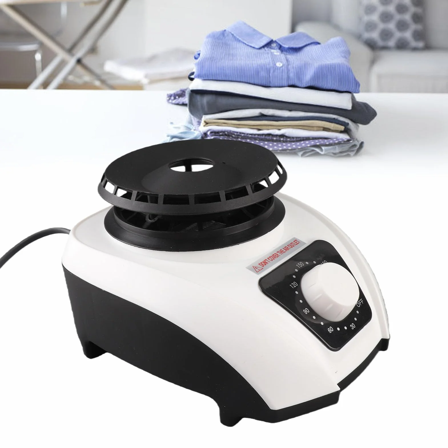 Secadora de ropa eléctrica alta eficiencia para hogar, 1200 W, diseño en V mejor convección térmica, protección contra sobrecalentamiento y temporizador mecánico 180 min