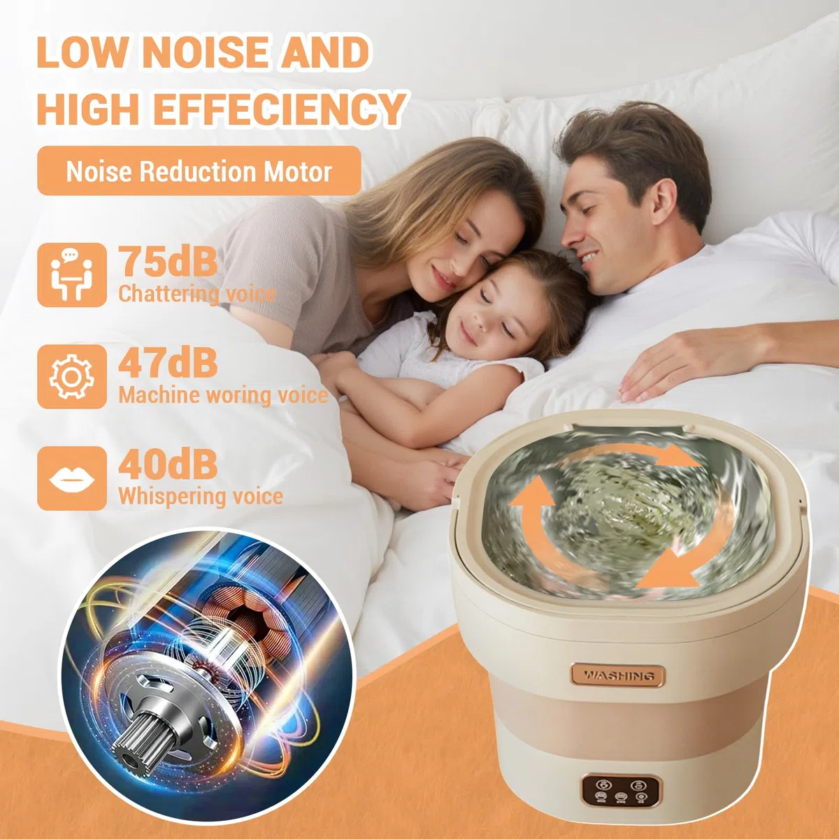 Garvee Mini Lavadora Compacta Con Secadora, Plegable De 12 l. Diseño Portátil Para Viajes, Apartamentos, Calcetines y Ropa Interior. Silenciosa y Ahorra Energía. Perfecta Para Hogares Pequeños.